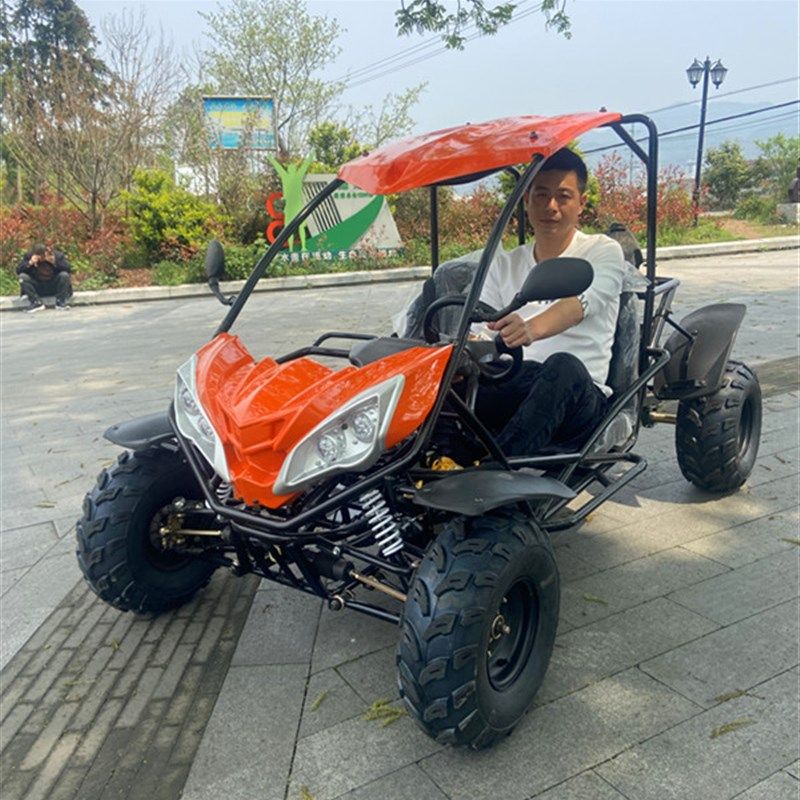 四驱成人沙滩车四轮越野车摩托车双人自动挡全地形汽油大型山地车