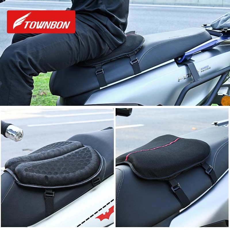 机车坐垫套减震蜂窝透气电动车座套踏板矽胶垫防晒坐垫