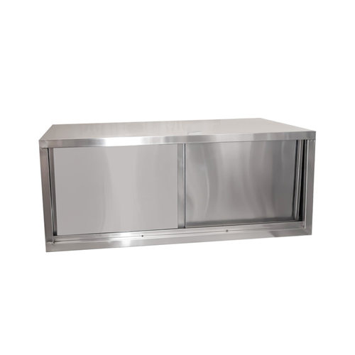 不锈钢厨房吊柜挂墙置物架推拉门柜子商用家用挂墙架阳台户外收纳