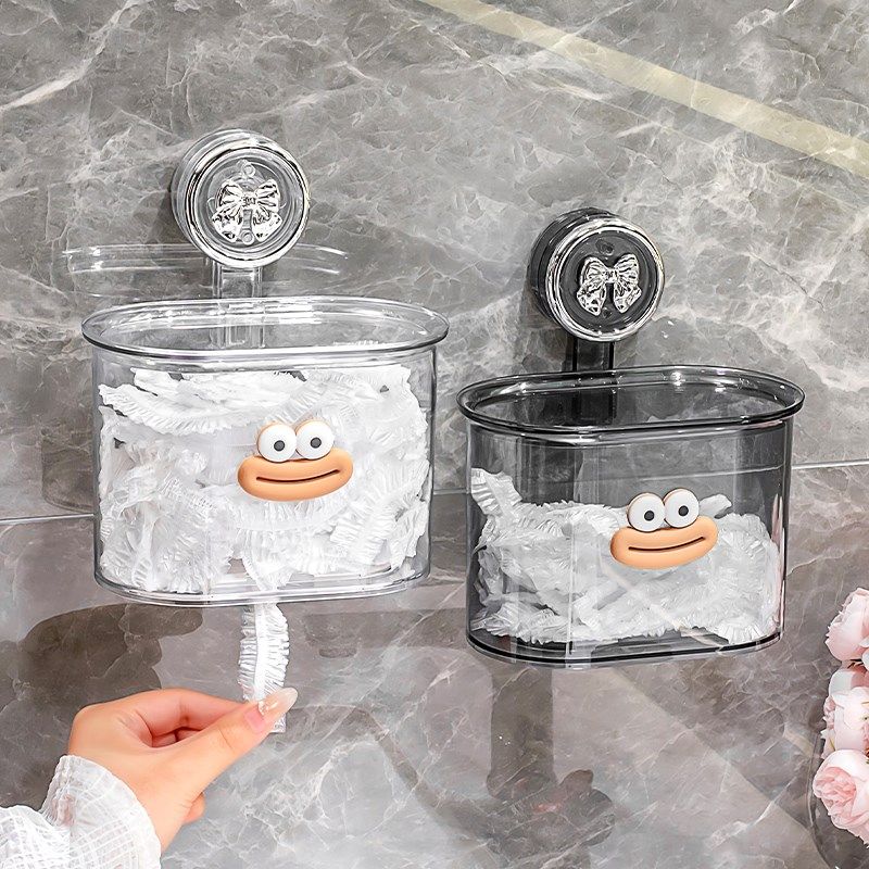 一次性保鲜膜套收纳盒吸盘壁挂式浴室淋浴房浴帽收纳盒客厅鞋套盒,收纳整理,其他收纳盒,淘宝优惠券,粉丝福利购,淘宝优惠卷