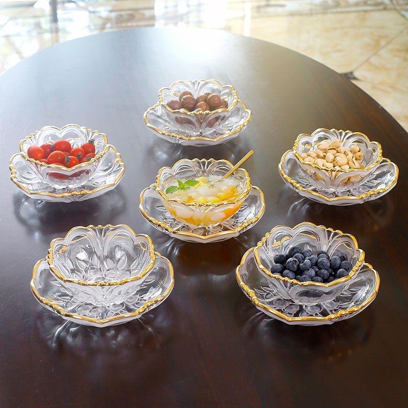 爱心玻璃碗碟精致小果碟甜品碗零食点心盘干果盘糖果盘水果沙拉碗,餐饮具,果盆/果盘/果篮,淘宝优惠券,粉丝福利购,淘宝优惠卷