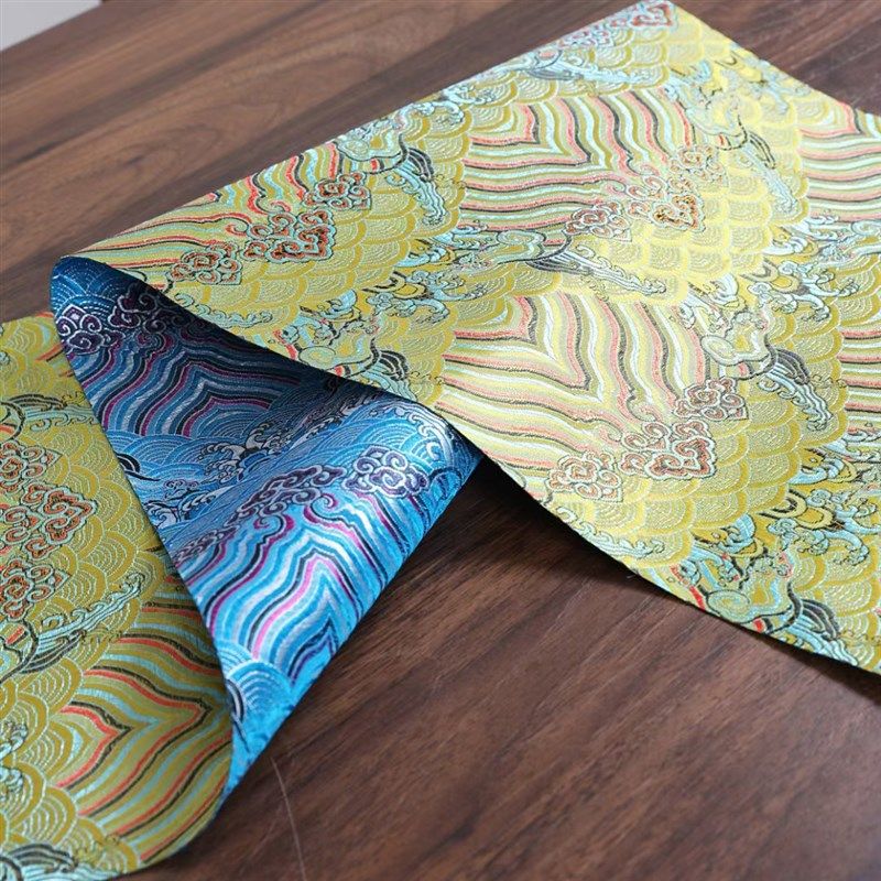 鑫诚卫新中式云锦茶席提花云水纹织锦茶席空间陈设桌旗 茶室桌布,居家布艺,茶席,淘宝优惠券,粉丝福利购,淘宝优惠卷