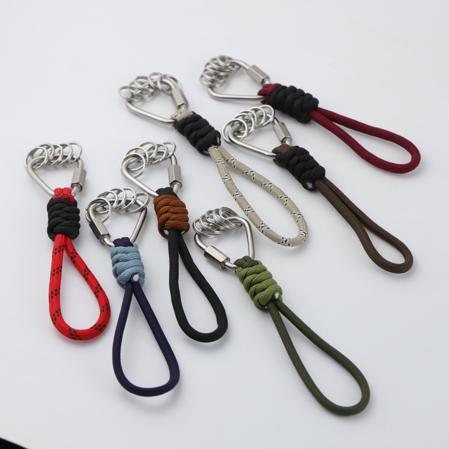 时尚多色编织钥匙扣绳男女百搭三角螺丝金属扣头防丢绳小工具收纳,服饰配件/皮带/帽子/围巾,钥匙扣,淘宝优惠券,粉丝福利购,淘宝优惠卷