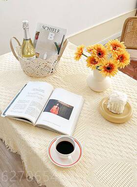 正品Mli.fe 轻桌法奶色 蕾丝桌布茶几布油日式高级感圆桌布餐布台