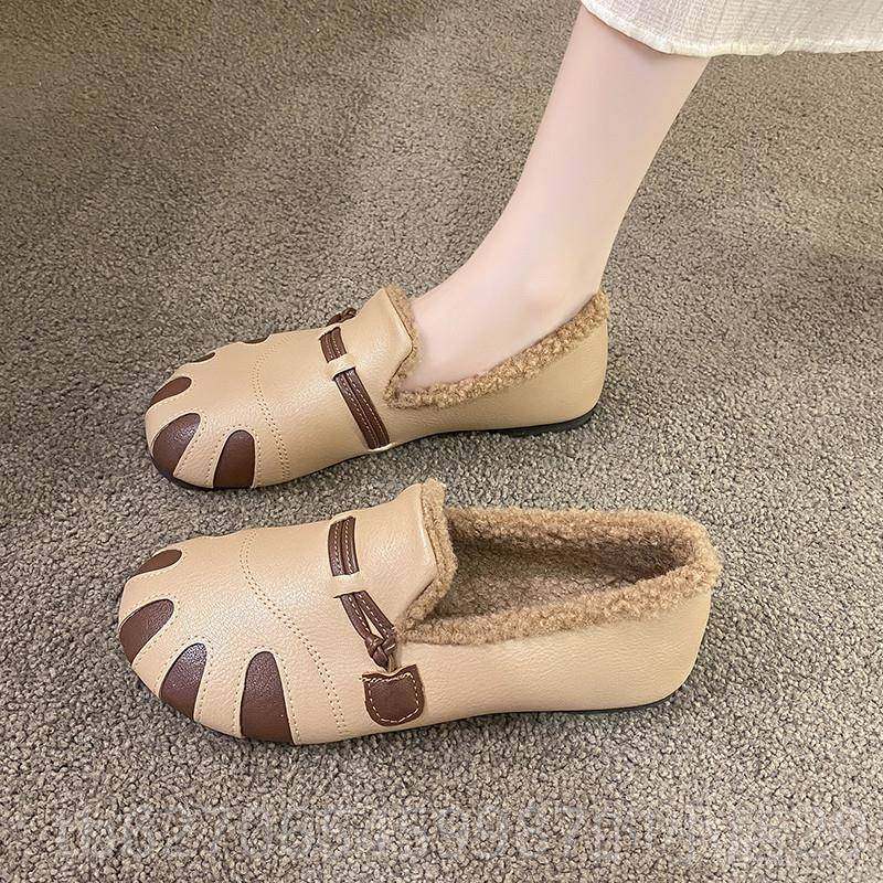 正品老京棉暖女冬鞋加绒保中老年妈北妈鞋一脚蹬软底豆豆鞋防滑二,女鞋,棉鞋,淘宝优惠券,粉丝福利购,淘宝优惠卷