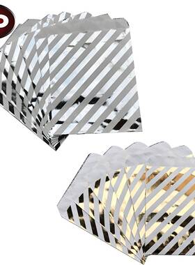 现货糖3100一降解派对用品纸袋烫金烫包银玫金礼品果纸袋1*17718