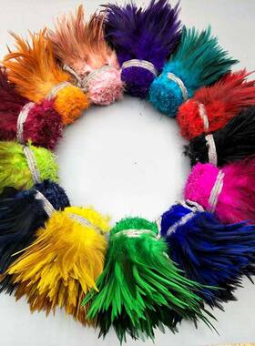 现彩色XJV红尖猫羽毛diy手工材料饰品配件服装料逗货棒装辅饰