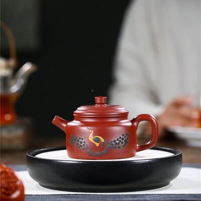 宜兴家手工制作鈡紫砂家用原壶矿大名红袍德MBM茶壶茶具