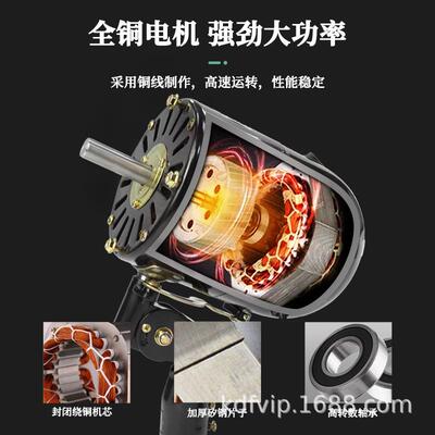 羚工业扇电风扇弯刀铝叶大金风力牛角55906落扇地商用挂壁大功率