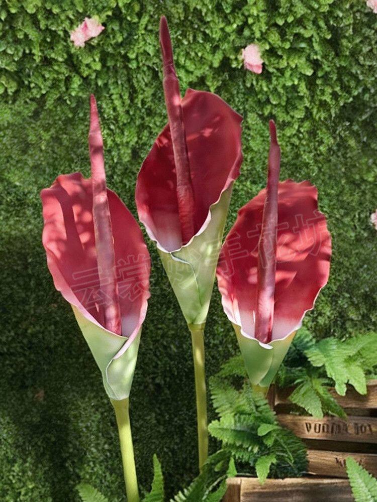 巨型鲁米观音红掌马蹄莲花艺客厅摆件餐桌假花仿真花装饰插花道具
