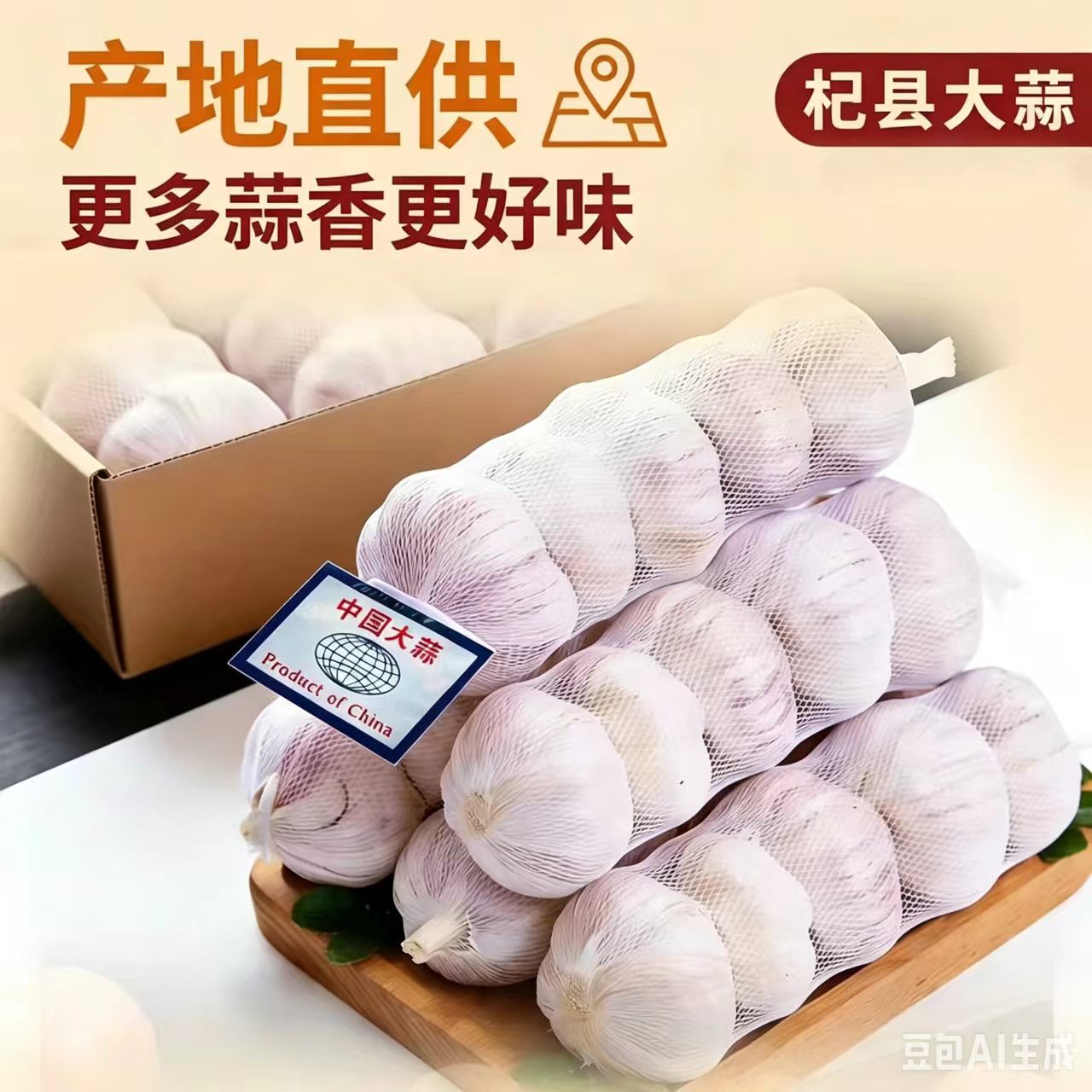 河南网兜装精品干大蒜全大果蒜头