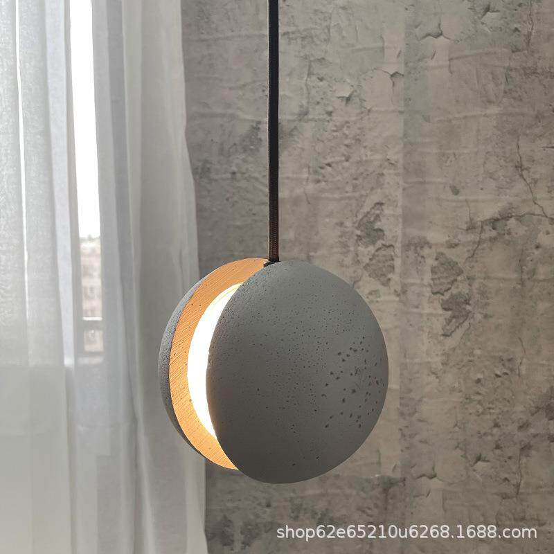 设计师灯具侘寂风复古做旧年代感酒店工程工业风吧台水泥小吊灯