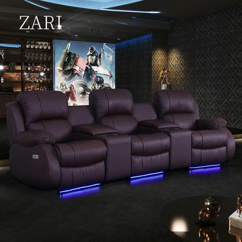 别墅观影太空多功能舱家具家庭影院私人影音室影视厅电动真皮沙发