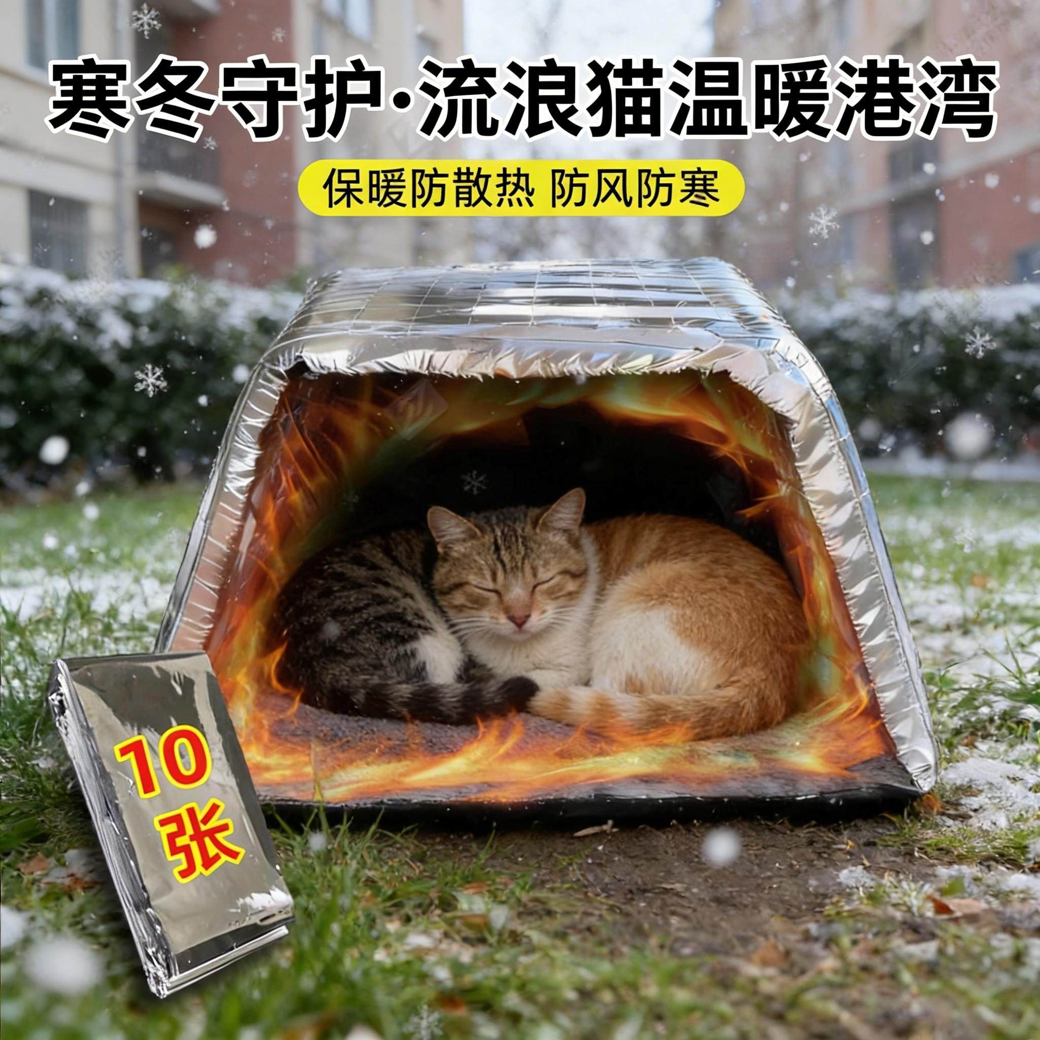 狗窝保温膜小区流浪猫过冬神器保温罩保暖猫窝庇护所防寒布防风罩,宠物/宠物食品及用品,猫窝/屋/帐篷/沙发,淘宝优惠券,粉丝福利购,淘宝优惠卷