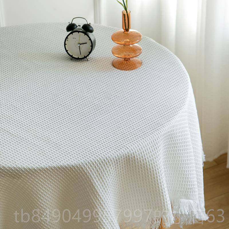 高档i民族几何ns风台蕾丝桌茶几盖布圆桌布长方形高级感卧室梳布