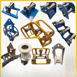 电缆放线滑轮桥架直跑吊转角井口管口敷设电缆导向重型电力钢滑车