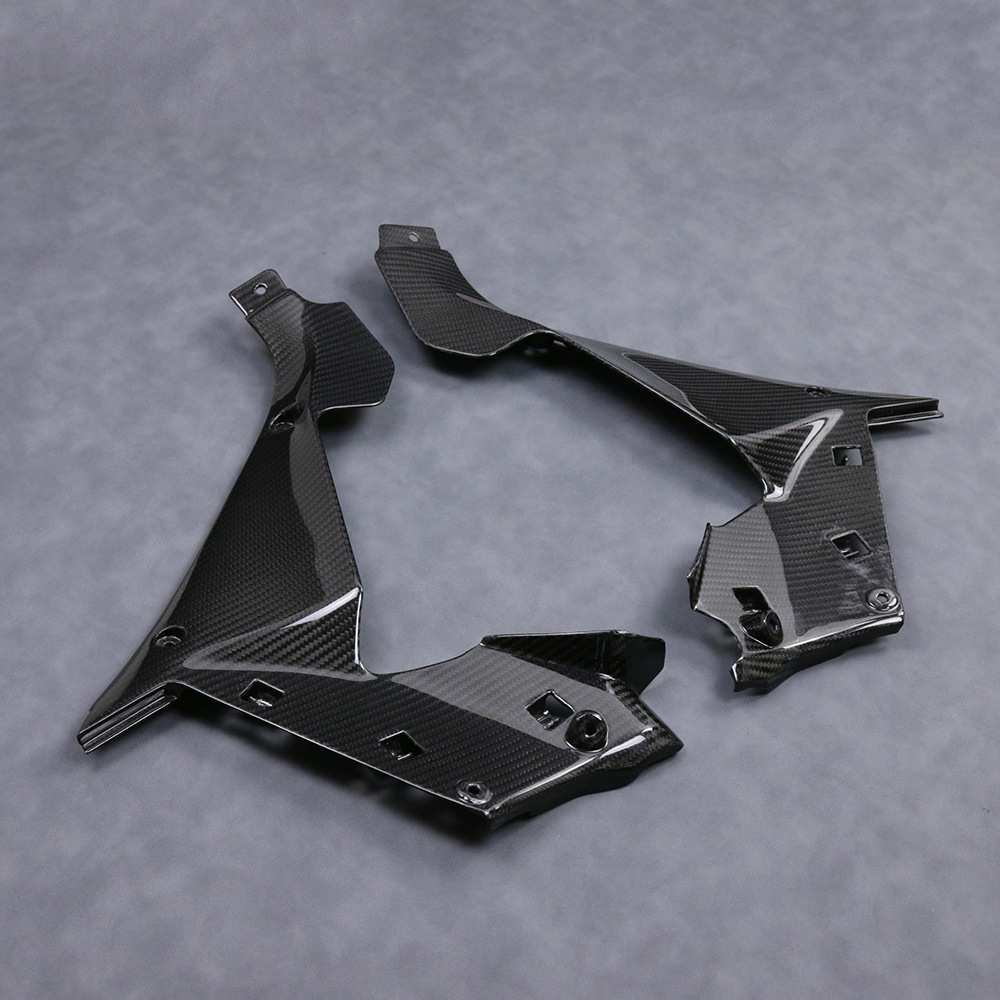适用新款YAMAHA 雅马哈 R3 改装碳纤维外壳车头内衬板 仪表旁侧板