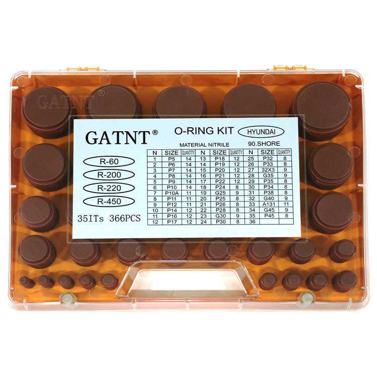 挖掘机O型圈修理盒 GATNT 366pcs丁腈O型密封圈修理盒