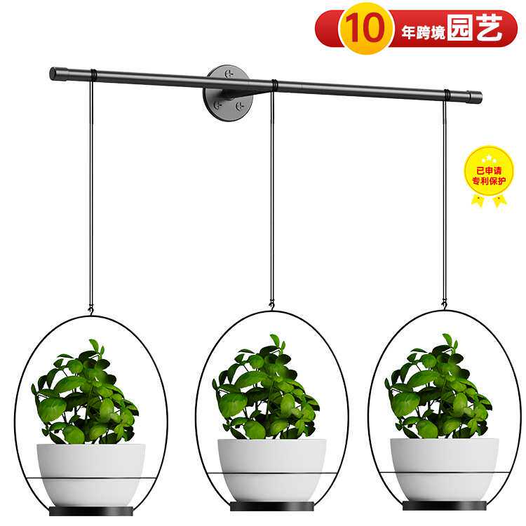 新品铁艺悬挂花盆吊盆架陶瓷杆挂可拆装园艺吊篮挂盆壁挂盆景花卉