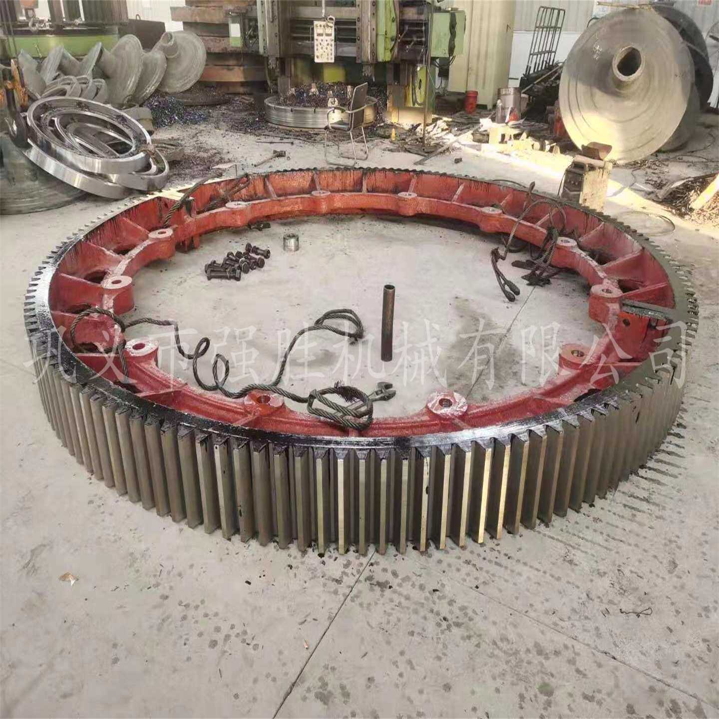供应铝矾土回转窑铸钢大齿轮 回转窑轮带滚圈批量出售