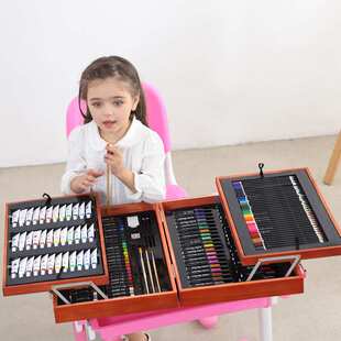 174件儿童节礼物生日礼物绘画文具套装奖品礼盒画笔学生开学