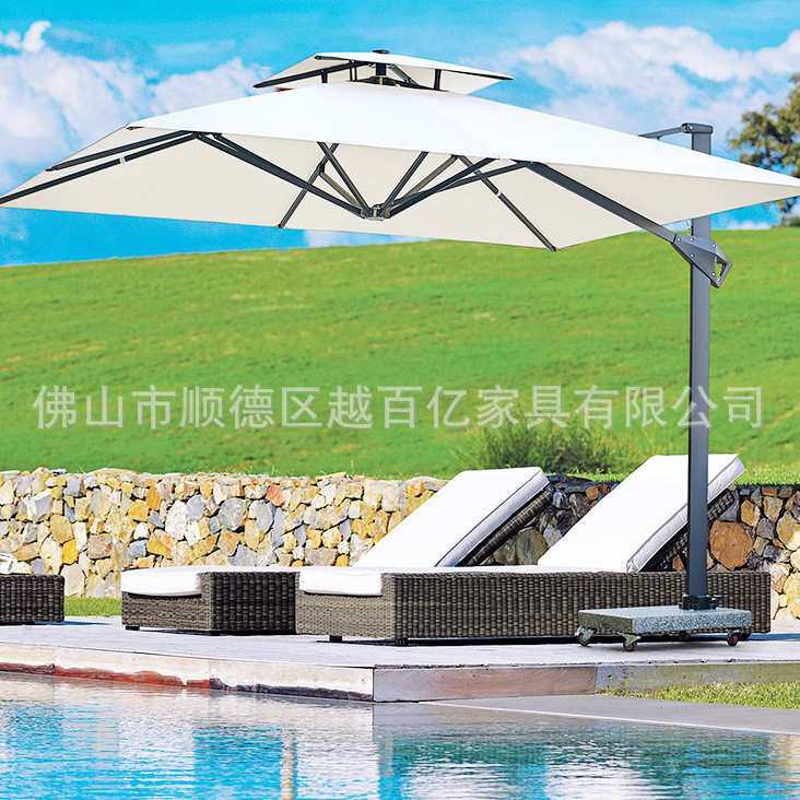 液压开伞户外遮阳庭院伞 别墅露台院子罗马伞阳台遮阳伞室外休闲