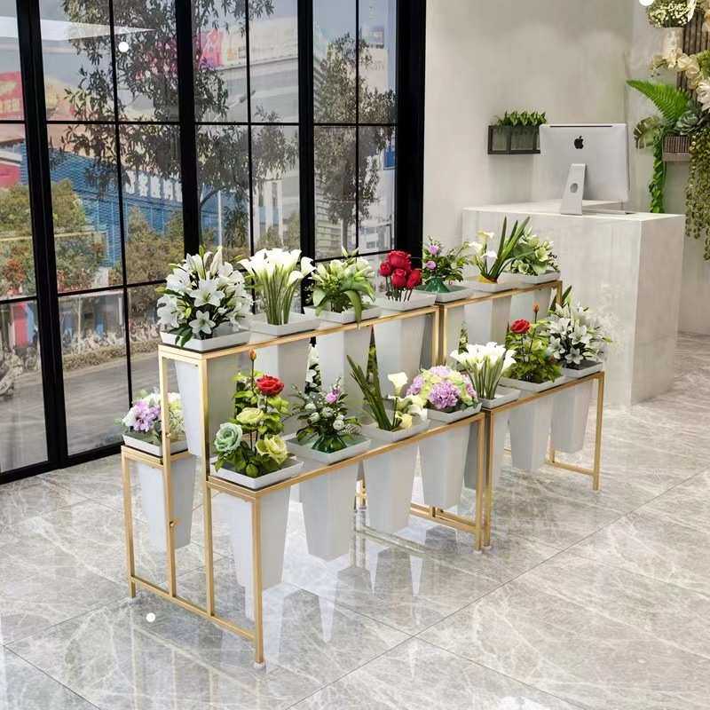 花店展示台橱窗花架摆件高低鲜花架装饰婚庆专用