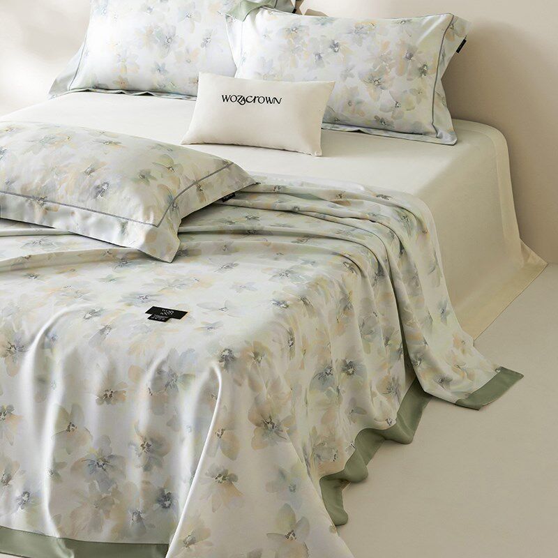 金太阳竹语天丝竹纤维软凉席三件套空调席天丝软席可机洗席子凉席