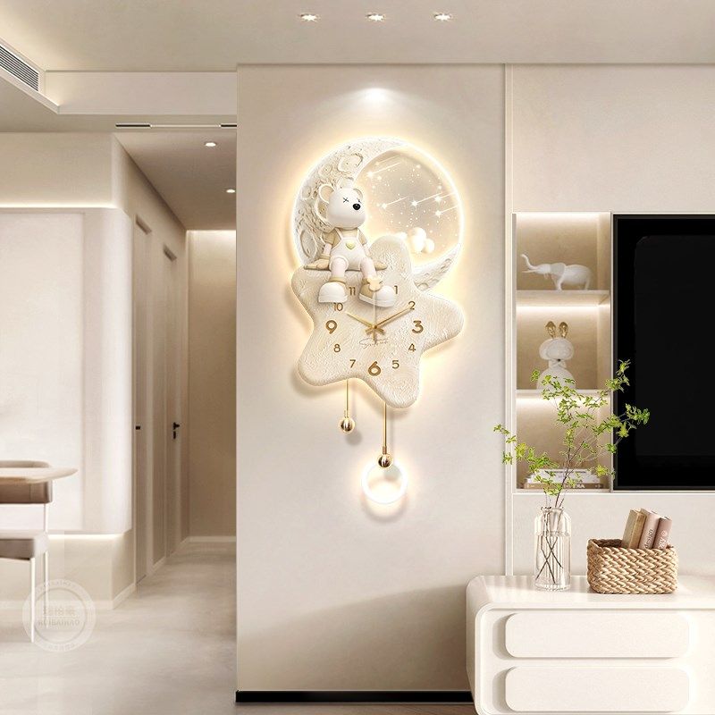 客厅钟表挂画潮玩电视机背景墙装饰挂件高级感格栅创意餐厅壁灯画,家居饰品,现代装饰画,淘宝优惠券,粉丝福利购,淘宝优惠卷