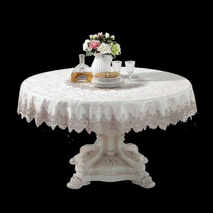 欧式大圆桌桌布布艺圆形餐桌布圆台台布家用圆茶几长方形方几餐厅