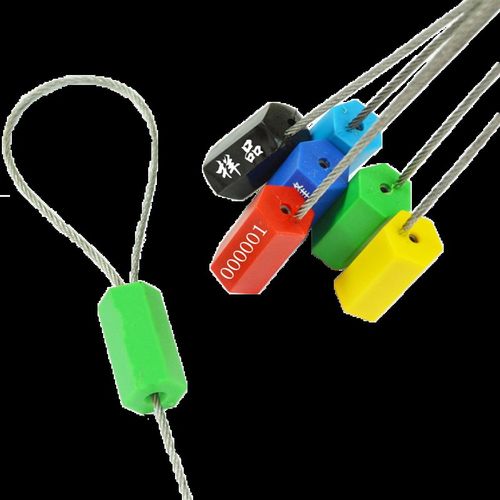 抽紧式集装箱货柜车铅封钢丝封条码头铅封钢丝铅封锁30cm100条