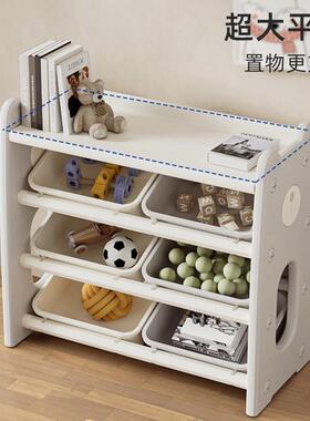童玩具储收纳宝宝多层分类置物架架客HOI厅书柜大容量儿整理箱盒J