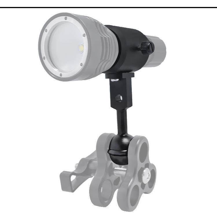 摄影光手电筒夹具支架潜水补球夹水下照明潜水UIG管灯头夹装备配