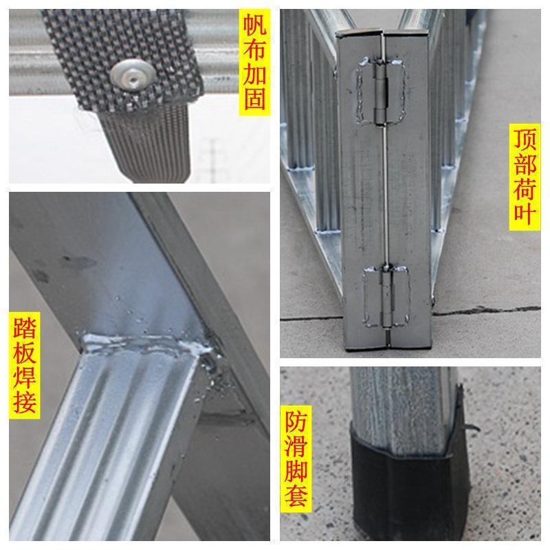 梯子用加扶厚家2米折叠梯工程梯攀爬动梯铁管防滑人字梯移阁5XxR7