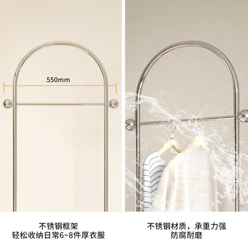 衣帽架地落卧室挂L42衣架简约现代锈钢服架子家用大理石衣衣不服