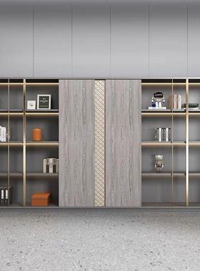 老办室公室轻木质档案资料ABS35974文件柜储藏书板柜子经理背景柜