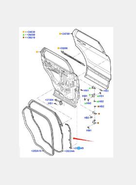 Z电商福te探险者2后门后门密封密封胶条左BB57825B35B右B5Z782532