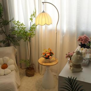 中古风茶几落地灯红氛围感几CBA沙发立式 灯边一网体台置物架客厅