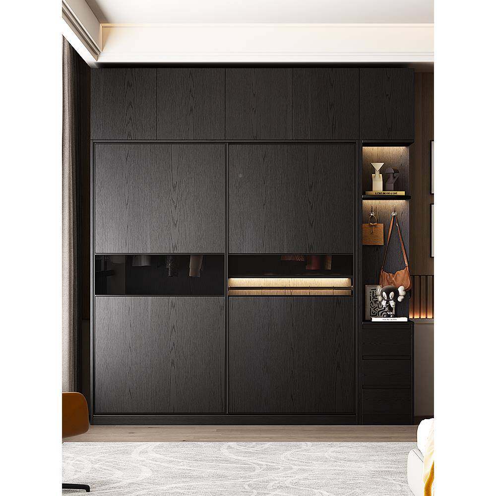 新款推拉门衣柜意式AWX极简黑色玻代璃门现约简纳储收物衣橱工厂,鲜花速递/花卉仿真/绿植园艺,其它园艺用品,淘宝优惠券,粉丝福利购,淘宝优惠卷