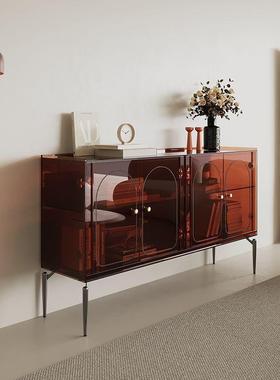 意式极VEH简餐储边柜克力关柜客厅边柜靠墙茶水亚柜酒柜收玄纳物