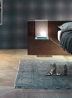 设计风GDV师诧寂实木床AGO式极简悬浮床轻奢L现代主卧意双人床