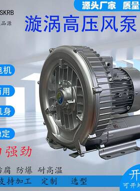 喷涡粉设备高压LKR风机7.KW吸尘器旋煤涡鼓风机75500W送料漩气泵