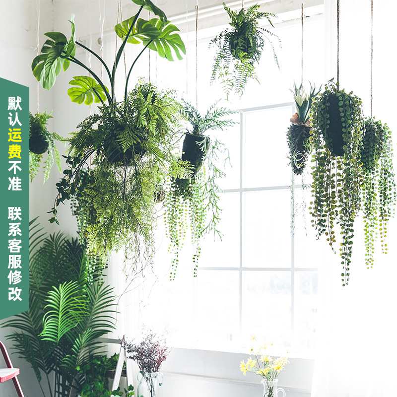 氧气森林悬挂吊球仿真绿植吊顶空间装饰摆件垂挂盆栽家居仿真花