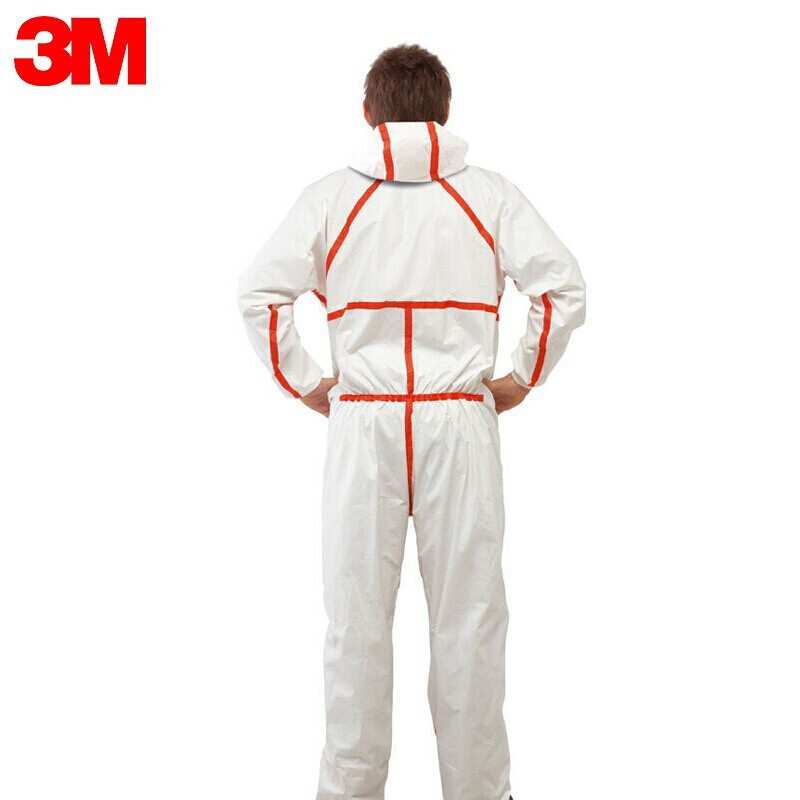 3M4565连体带帽胶条防护服防喷溅气溶胶阻隔颗粒防护服