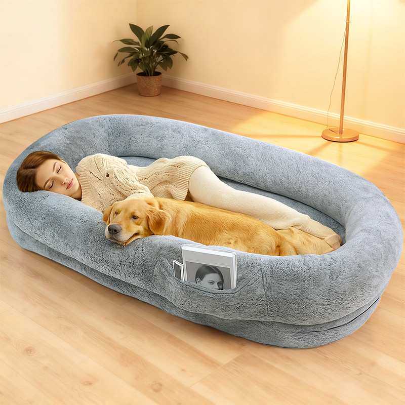 dog bed for humans大型人用短毛绒 狗床成人狗窝可拆洗宠物窝