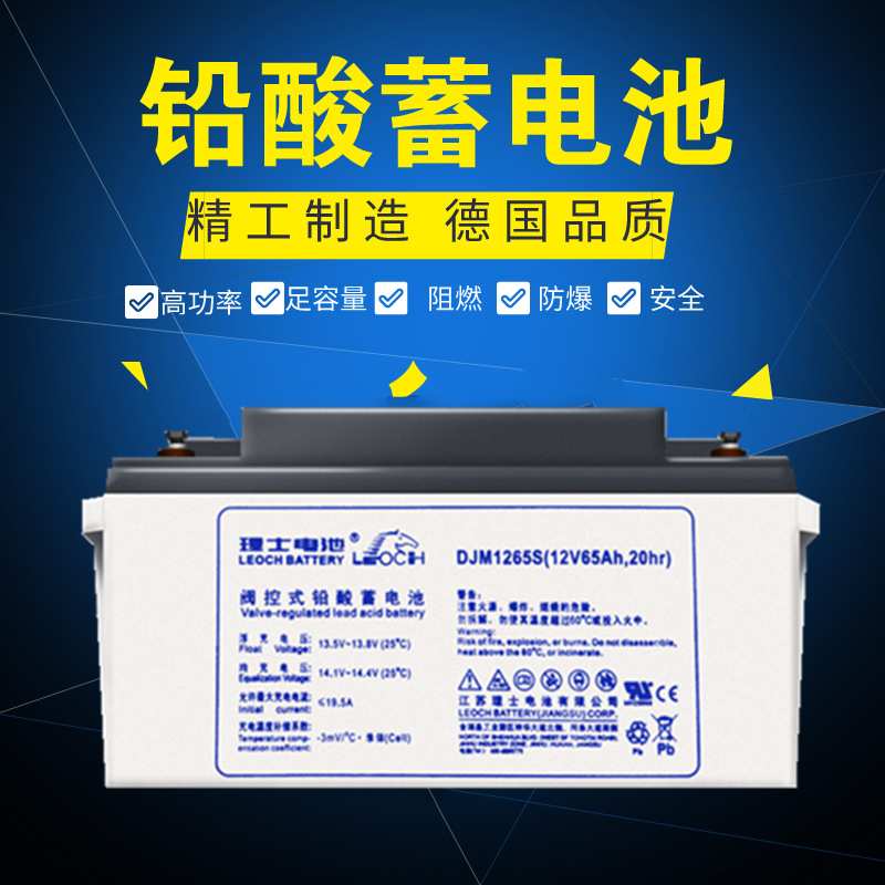 理士蓄电池12V65AH免维护DJM1265S质保三年UPS/EPS直流屏电源备用