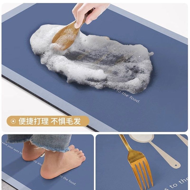 厨房门口吸水吸油地垫家用新款免洗耐脏防滑防油防水专用加厚垫子,居家布艺,厨房地垫,淘宝优惠券,粉丝福利购,淘宝优惠卷