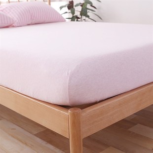 日式天竺棉床笠款床单单件纯棉席梦思床罩1.21.5m1.8米床垫保护套