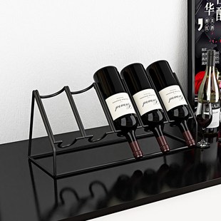 轻奢红酒架子摆件简约家用倒放葡萄酒柜置物架创意酒瓶支架展示架
