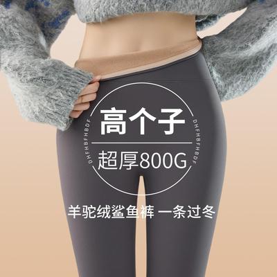 高个子加长鲨鱼裤女外穿冬季加绒加厚2025新款打底显瘦高腰保暖裤